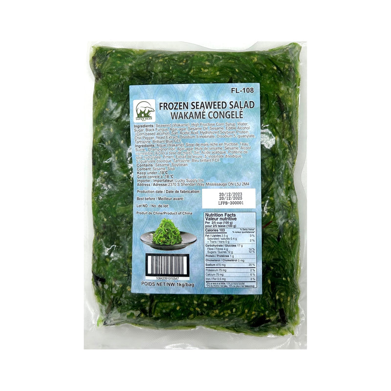 Super Bear FL-108, Seasoned Seaweed Salad, 10kg/Case (10x1 KG)