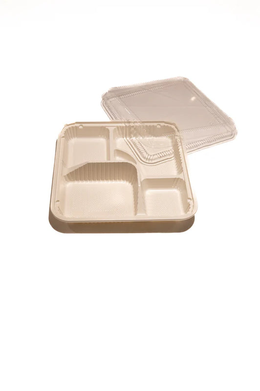HQ-307 5-Compartment Bento Box Combo, Case (100 SETS)