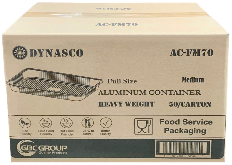 Dynasco AC-FM80, Full Size Medium HD Foil Aluminum Container, Case (50's)