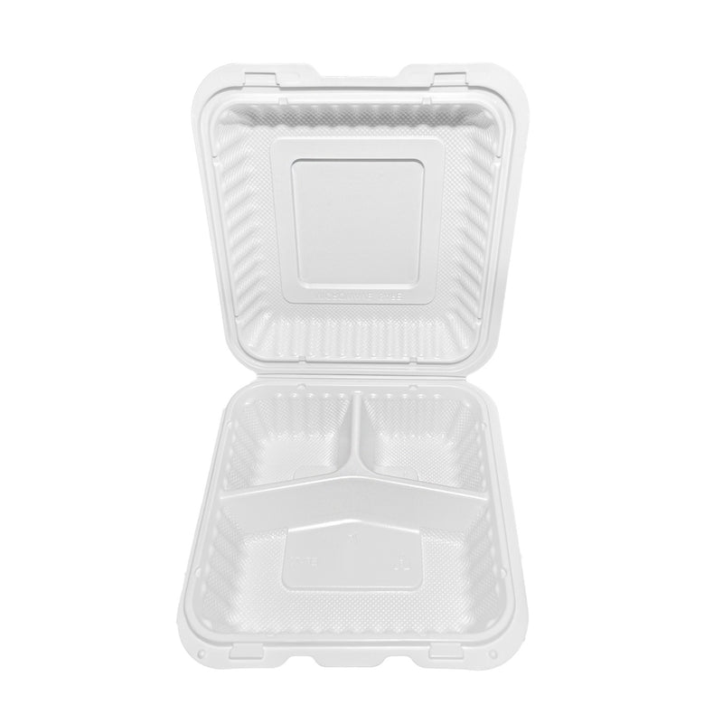 LR EP-73 White 3 Compartment Container, Case (150PC)