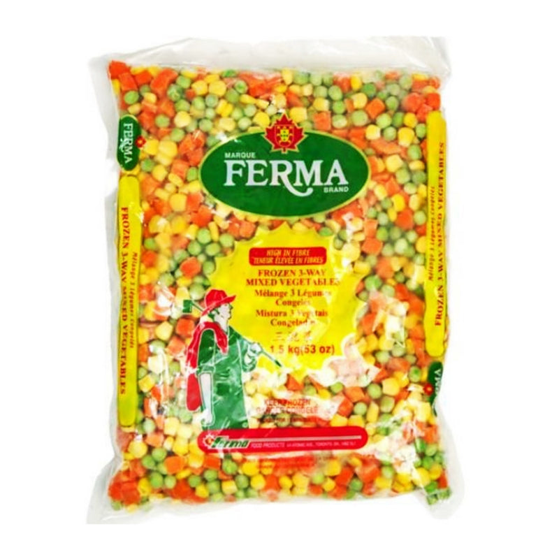 Ferma 3-Way Mixed Vegetables, IQF, Case (12x750g)