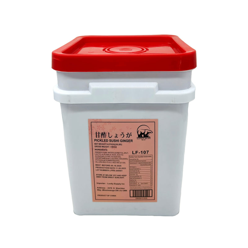 Pink Sushi Ginger, Pail (20 LBs),Super Bear LF-107