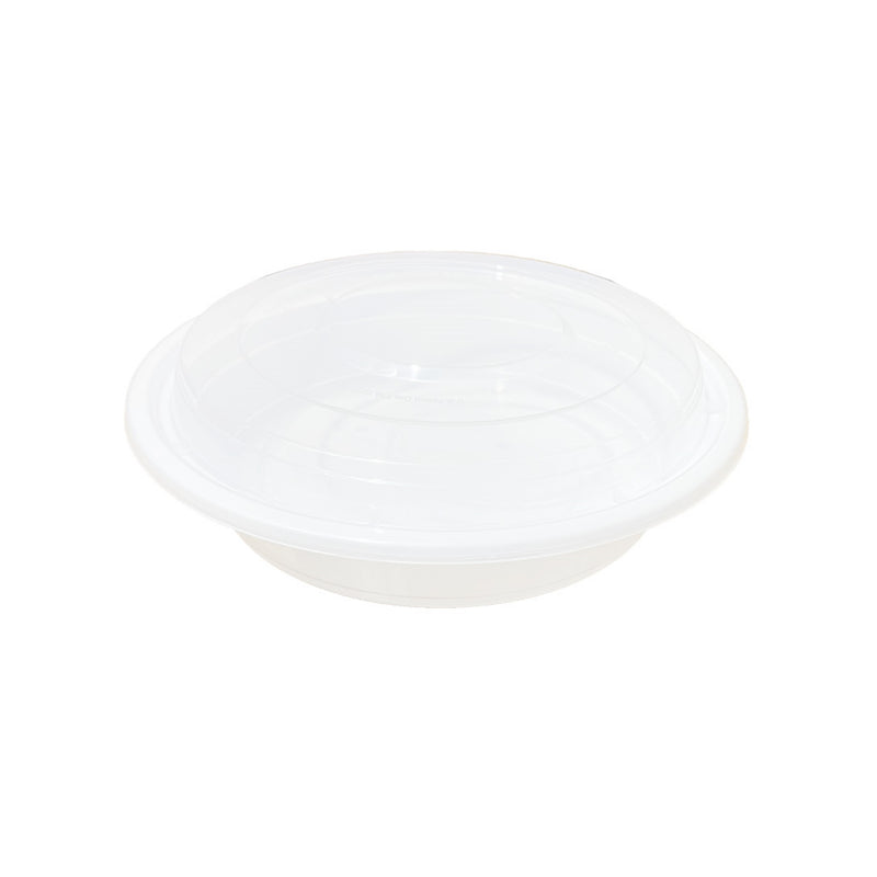 LR Y-24W 24oz. White Circular Container Combo, Case (150 SETS)