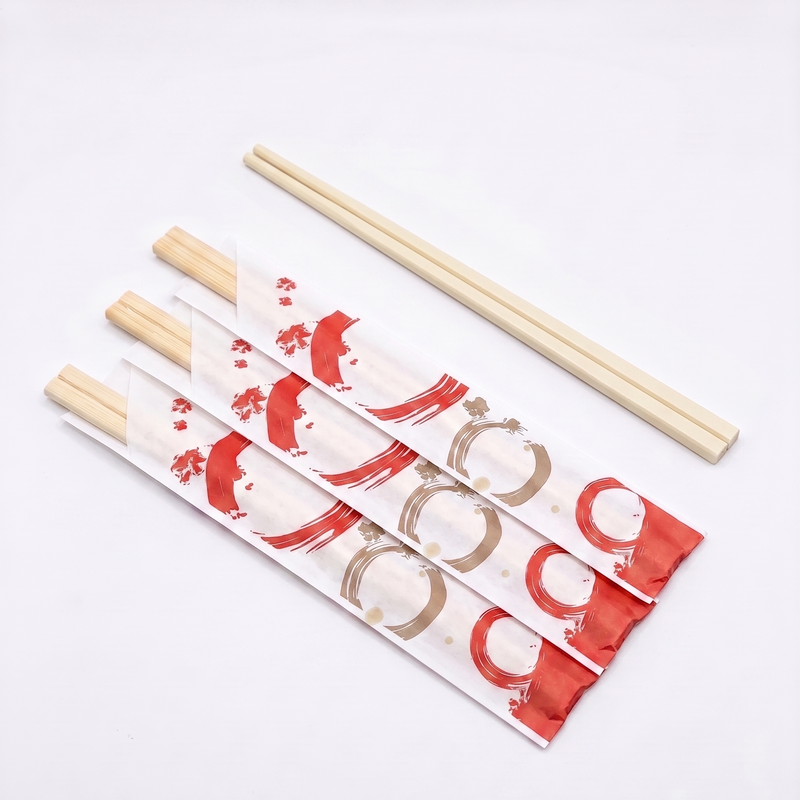 Half-Wrapped Wooden Chopsticks, Case (4000PC), Ecomates WC-21