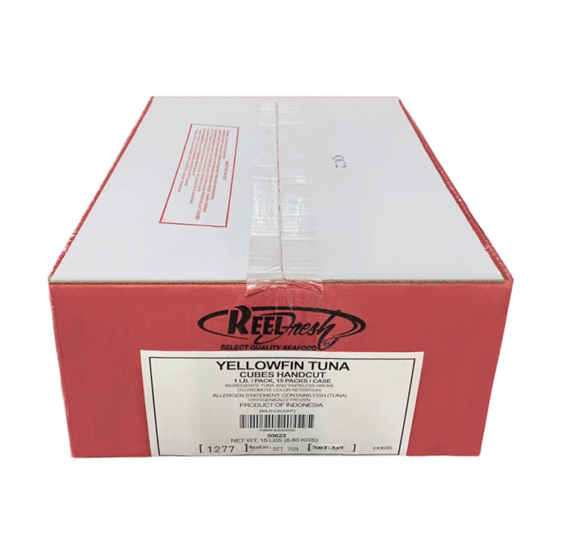 Reel Fresh Frozen Yellowfin Tuna Cube, Case (15x1 LB)