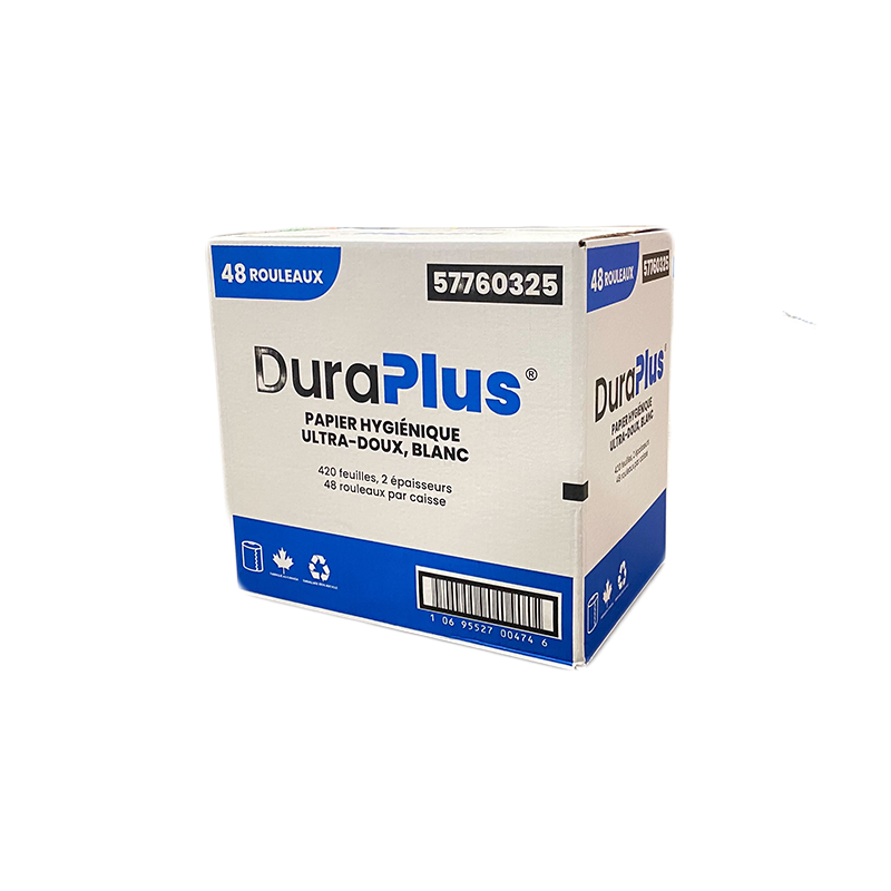 DuraPlus 57760325 Bathroom Tissue 2-Ply, Case (48x420's)