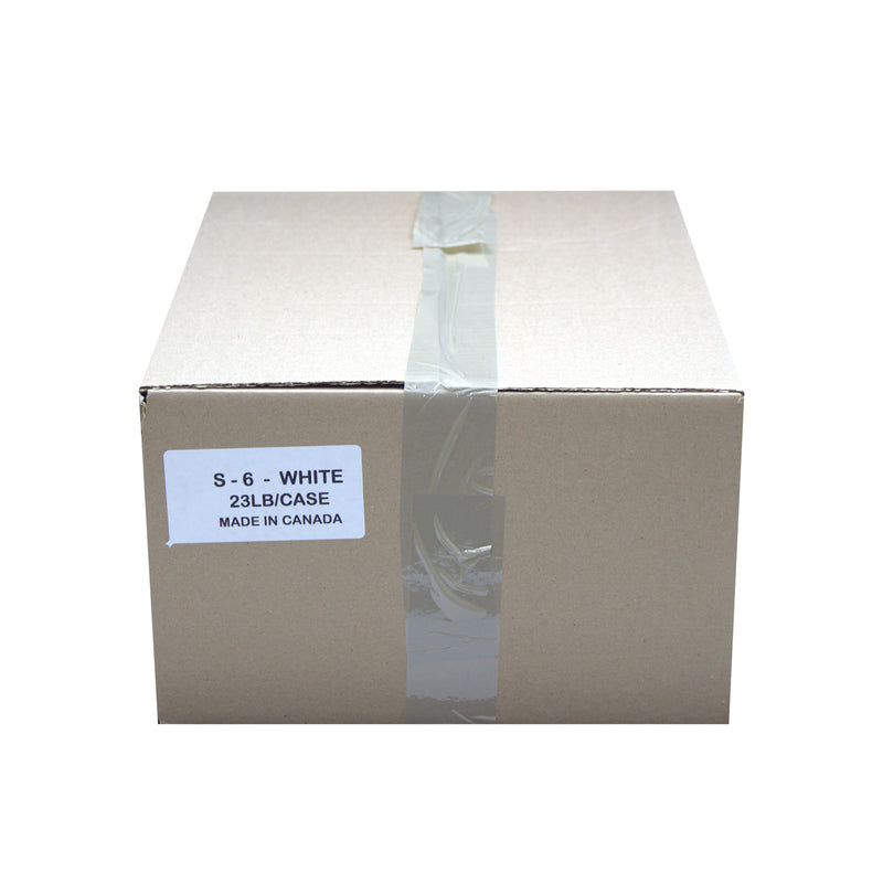 S-6 White T-shirt Bag, 23 LBs