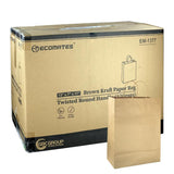EcoMates EM-1377 Kraft Paper Bag with Twisted Handle, 200 CT