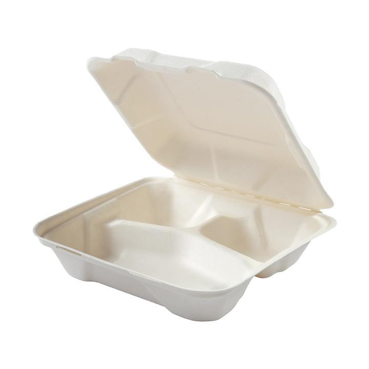 Dynasco GD-773 3-Compartment Fiber Hinged Container, 200 CT