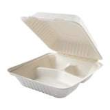 Dynasco GD-883 3-Compartment Fiber Hinged Container, 200 CT