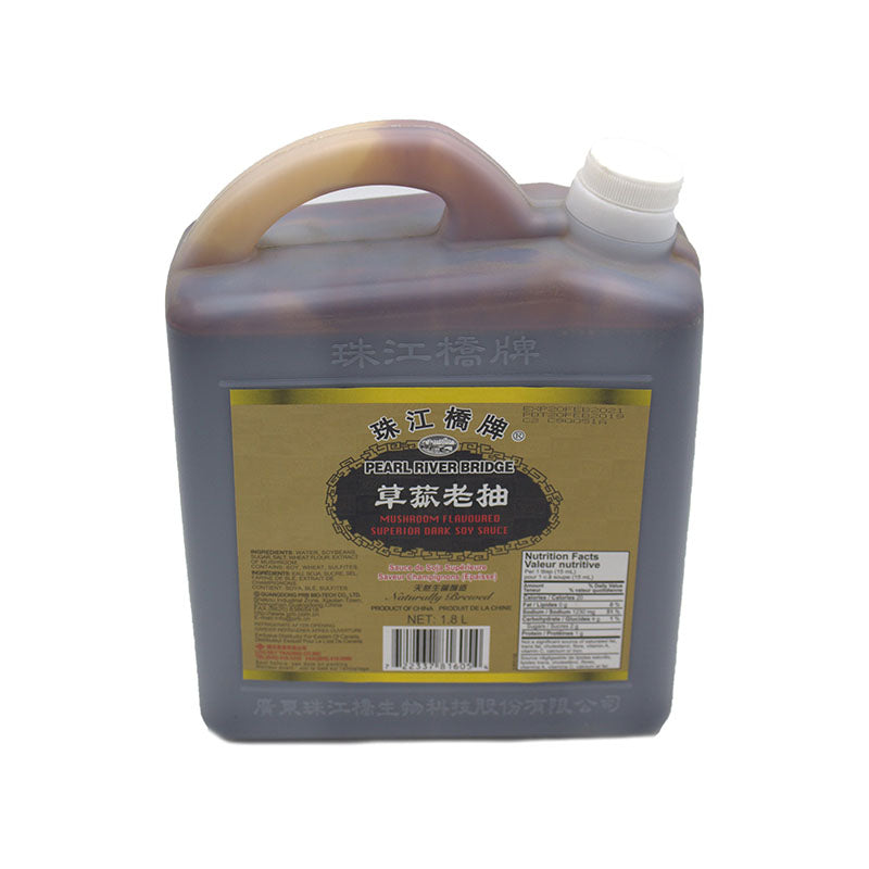 PRB Mushroom Flavoured Superior Dark Soy Sauce, Case (12x1.8 L)