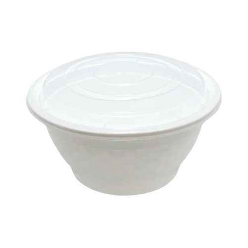 Dynasco BO-36W 36oz. White Bowl Combo, Case (150 SETS)
