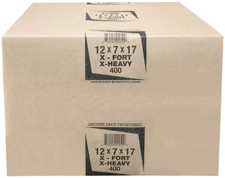 Groupe Sacs Frontenac 12"x7"x17" DD65 Brown Bags, Pack (400's)