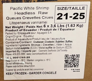 21/25 Headless Shell-On Shrimps (NW 6x3.6 lb) - Aqua Gold