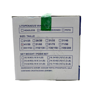 CK Brand 41/50 Peeled Shrimps, Case (NW 12.71 KG/28 LBs)