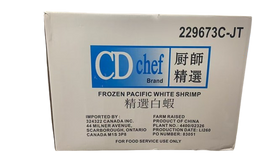 CD Chef 26/30 Frozen Pacific White Shrimps (10x4 lb)