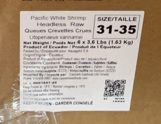 31/35 Headless Shell-On Shrimps (NW 6x3.6 lb) - Aqua Gold