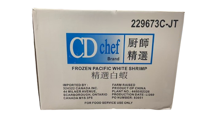 31/40 Peeled Shrimps, CH (NW 10x2.8 lb) CD Chef