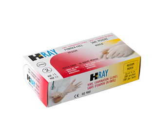 H-Ray Powder-Free Vinyl Gloves (Medium), Box (100's)