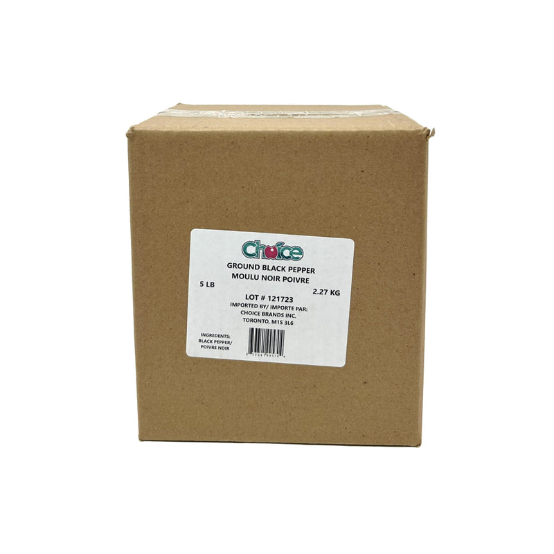 Choice Ground Black Pepper 32-M, Case (5 LBs)