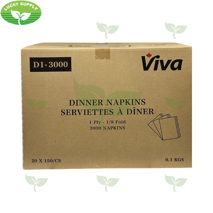 D1-3000, 1 Ply Dinner Napkins (20x150 PC) Viva