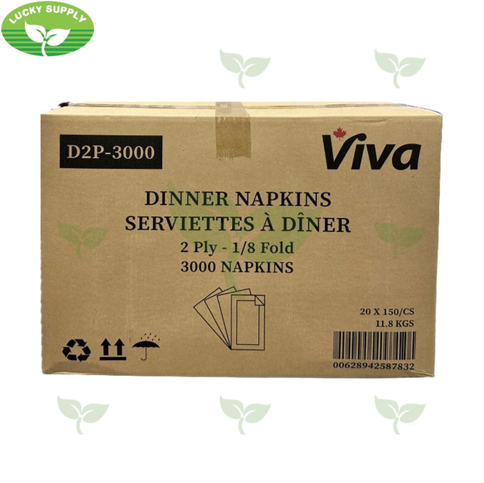 D2P-3000, 2 Ply Dinner Napkins (20x150 PC) Viva