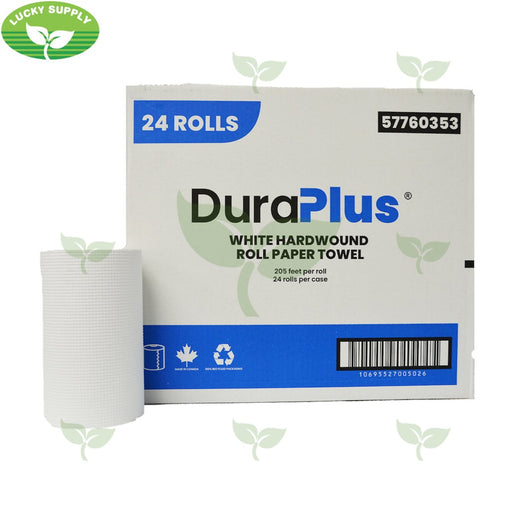 57760353, White Roll Paper Towels (24 RL) Dura Plus
