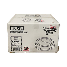 Morning Dew 8DL-W, 8" White Dome Lid (20x50's)