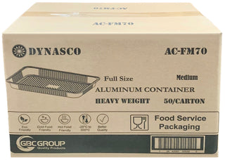 Dynasco AC-FM80, Full Size Medium HD Foil Aluminum Container, Case (50's)