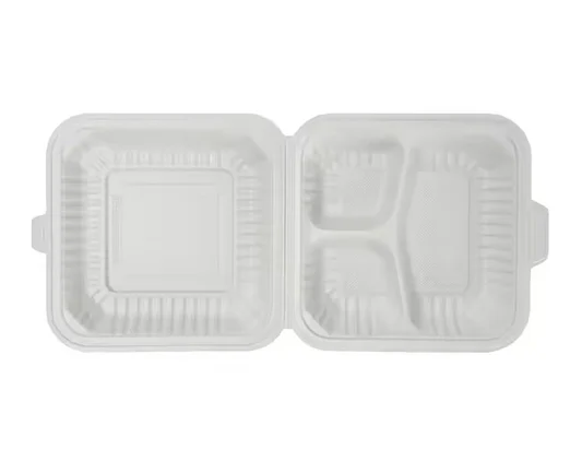 BL-073, 3-Compartment Hinged Container, 7x7 (150 PC) Paksavvy
