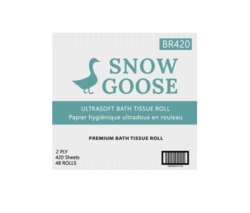 BR420, 2 Ply Bath Tissue Roll (48 RL) Snow Goose