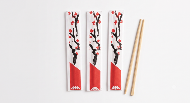 CP-30, Printed Bamboo Chopsticks (3000 PC) SLS