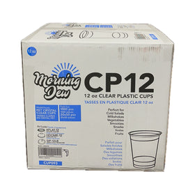 Morning Dew CP12, 12oz Clear Plastic Cup, Case (1000's)