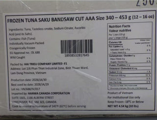 Frozen Tuna Saku Bandsaw Cut AAA (NW 10 lb) Ocean Gift