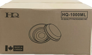 HQ-1000, 1000mL Clear Bowl with Lid, Case (200 SETS)