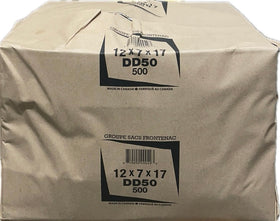 12"x7"x17" DD50 Brown Bag, Pack (500's)