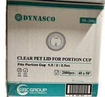 Dynasco PL-200 Clear Lid for 1.5oz./2oz./2.5oz., Case (2000's) / PL-2N (replacement)