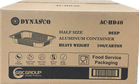 Dynasco AC-HD40, Half Size Deep HD Foil Aluminum Container, Case (100's)