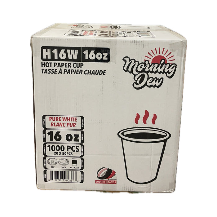 H16W, 16oz Hot Paper Cup(1000PC) Morning Dew