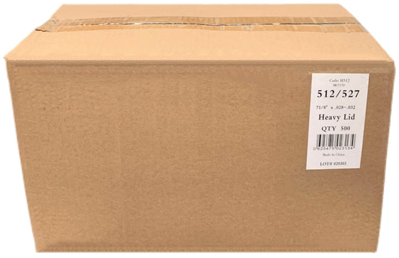H512, 512/527, 7" Round Aluminum Lid, Case (500's)