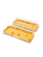 HQ-01 Gold Printed Rectangular Sushi Tray Combo (600 SET) Hi-Quality