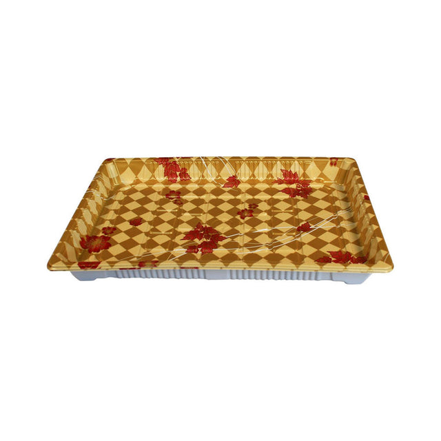 HQ-25 Gold Printed Sushi Tray Base & Lid, Case (200 Sets)