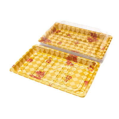 HQ-15 Gold Printed Sushi Tray Combo, Case （400sets）