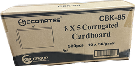 EM CBK-85 8" x 5" Corrugated Cardboard, Case (500's)