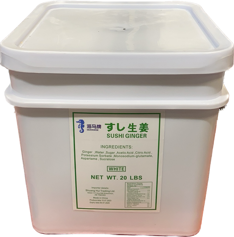 Seahorse White Sushi Ginger (20LB)
