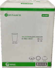 Dynasco 24-98T 24oz. Clear Drinking Cup, Case (600's)