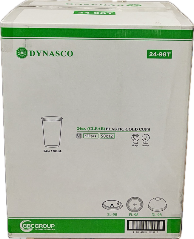 Dynasco 24-98T 24oz. Clear Drinking Cup, Case (600's)