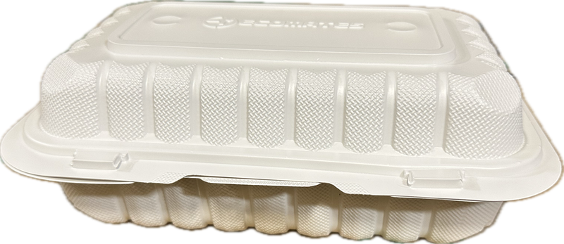 EcoMates RP-217, 8.25" Deep Hinged Container, Case (150 Counts)