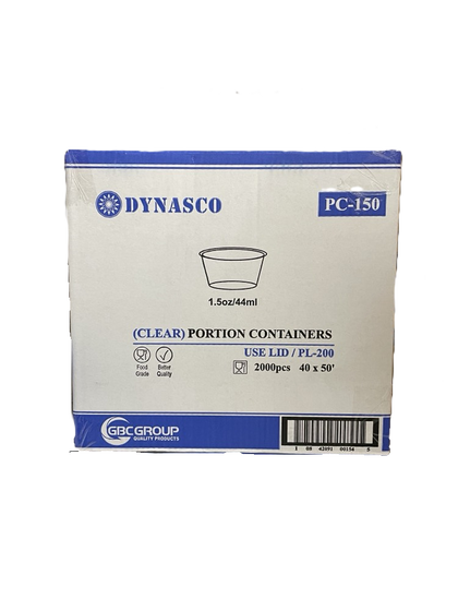 Dynasco PC-150, Clear Portion Containers (2000PC)
