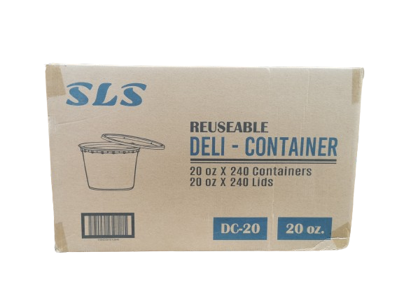 Sls Container Shipping SLS DC-20 20oz. Deli Container Combo, Case (240 SETS)